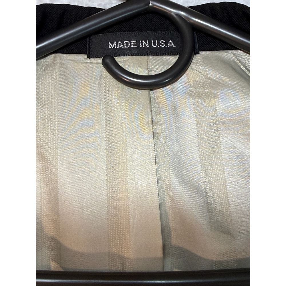 Chaps Ralph Lauren Mens Black Tuxedo Jacket Satin Peak Lapel Blazer 43L USA Made - Picture 4 of 11